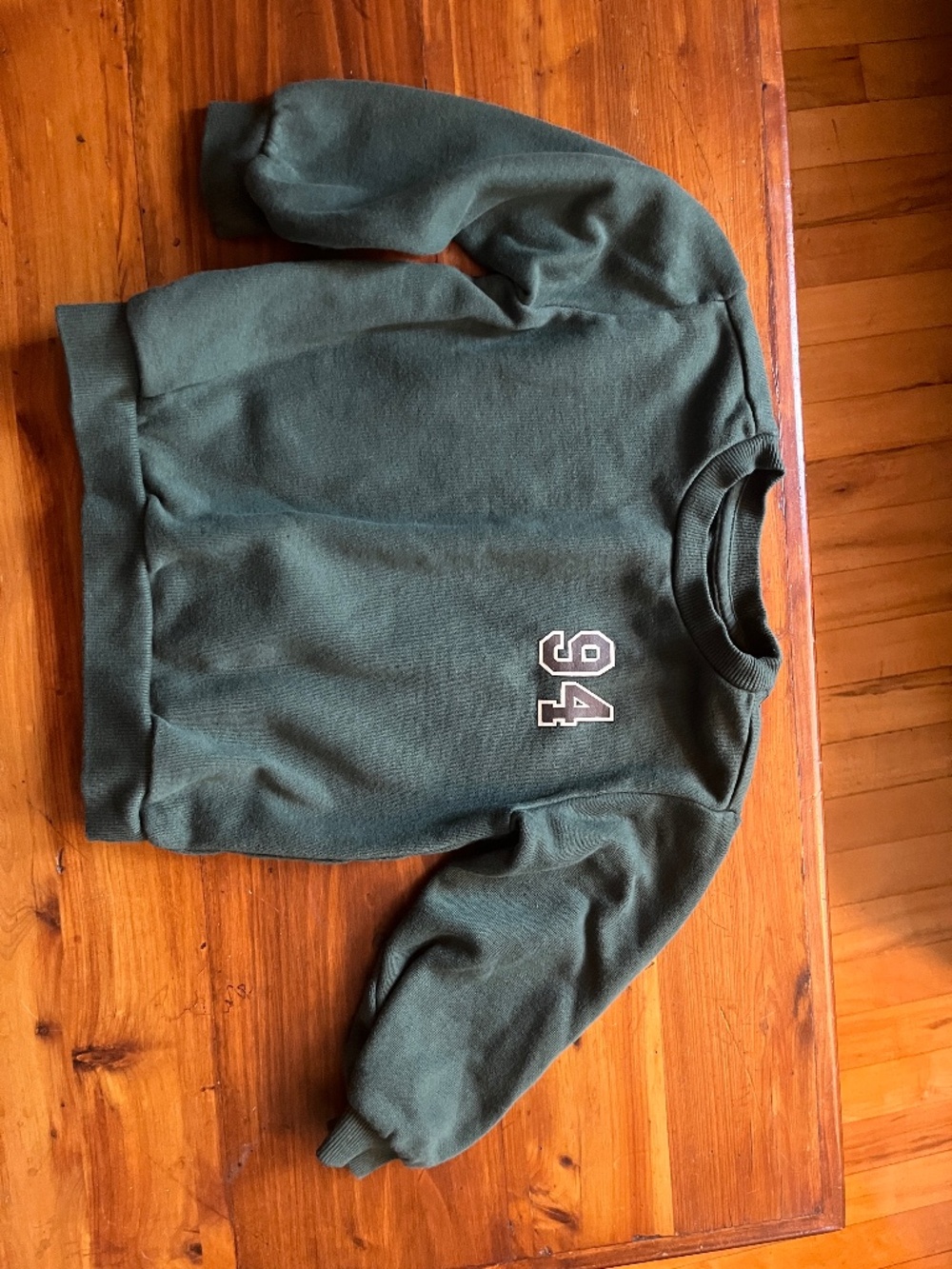George 3T - Sweatshirt Varsity Number Retro Inspired Khaki Green